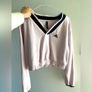 Pink Adidas Crop Top (Small)